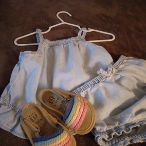 Baby gap denim summer outfit 6-12 months